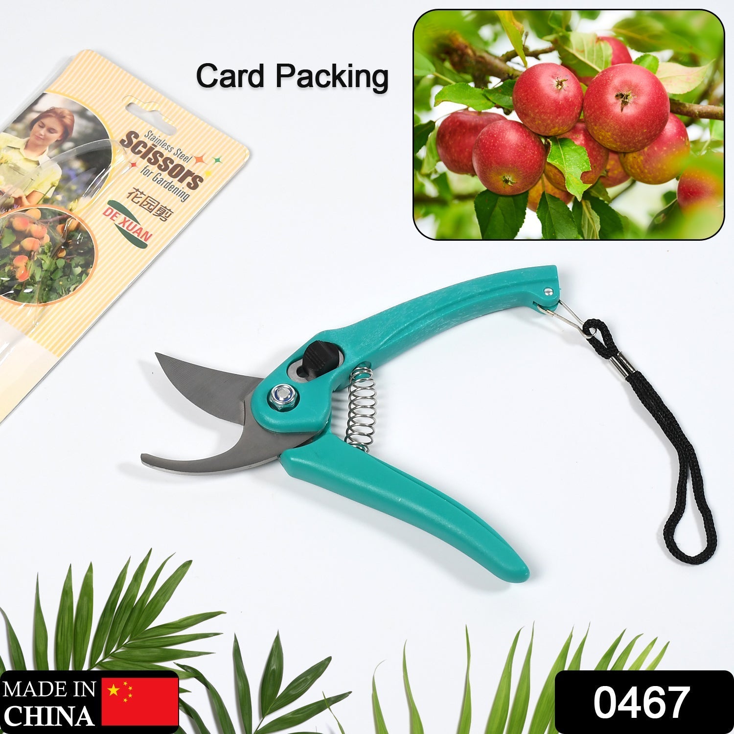 0467 Heavy Duty Gardening Cutter Tool Plant Cutter for Home Garden | Wood Branch Trimmer | Grass Cutting Accessories | Sturdy Stem Scissors DeoDap