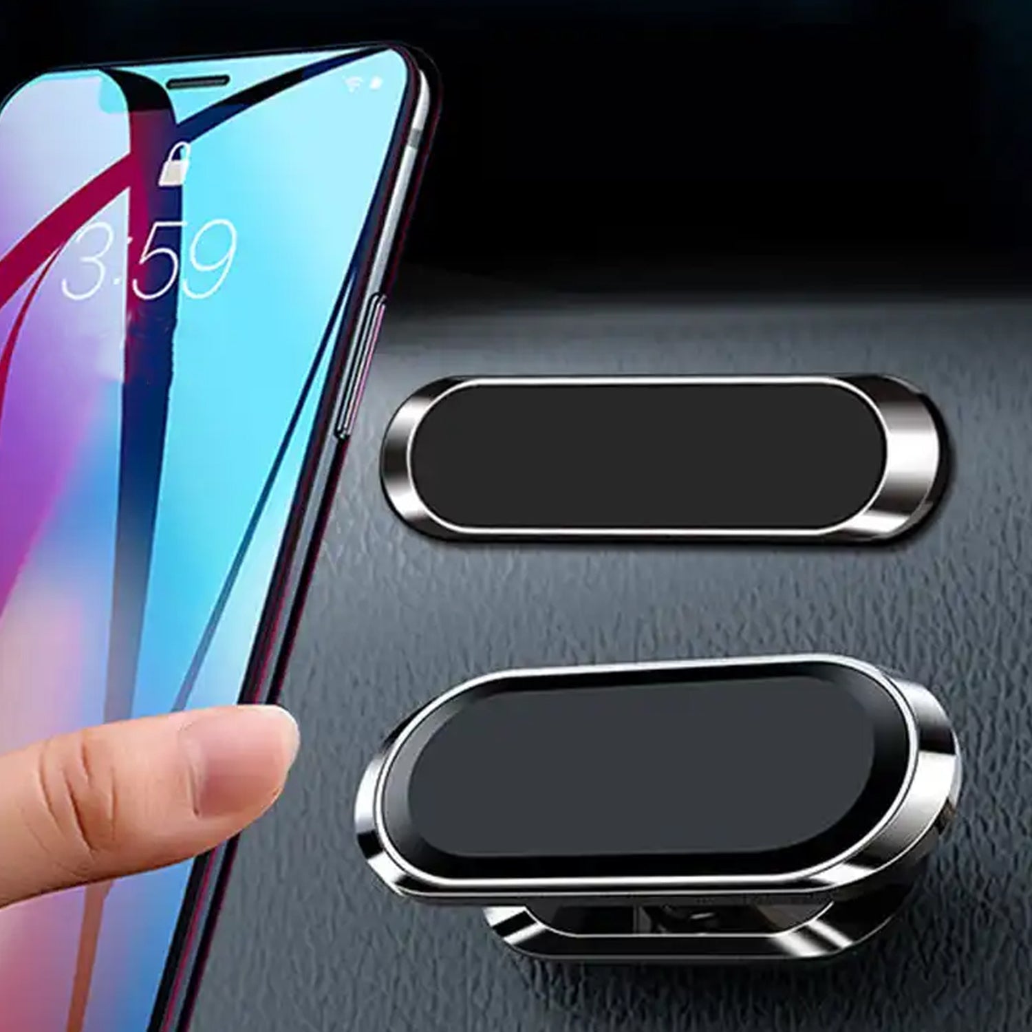 12518 Magnetic Phone Mount/Holder for Car, Super Strong Magnet Universal Car Mount, Dashboard 360° Rotation for Car, Desk, Office, Home & Kitchen for All Smart phones (1 Pc)