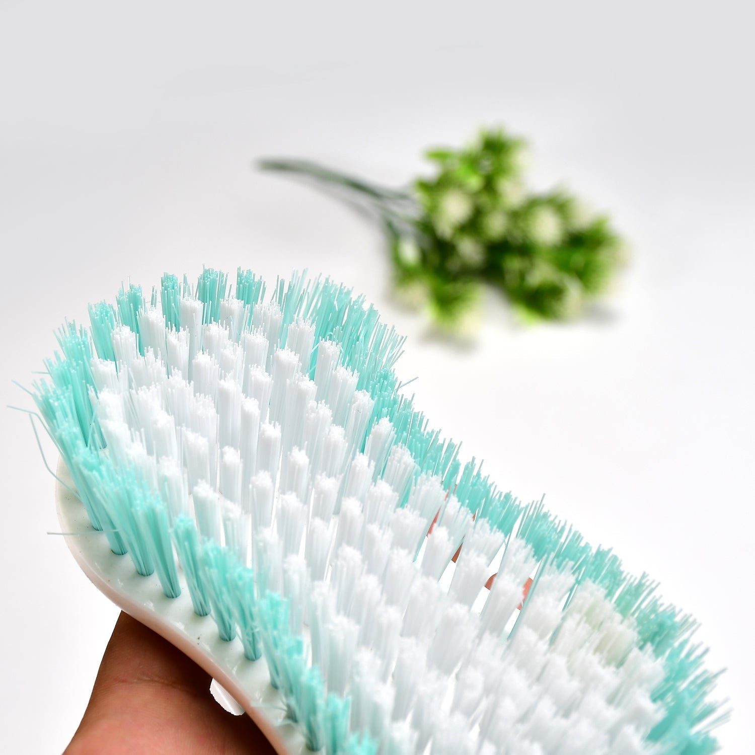 6677 Multipurpose Durable Cleaning Brush with handle for Clothes Laundry Floor Tiles at Home Kitchen Sink, Wet and Dry wash Cloth Spotting Washing Scrubbing Brush. DeoDap