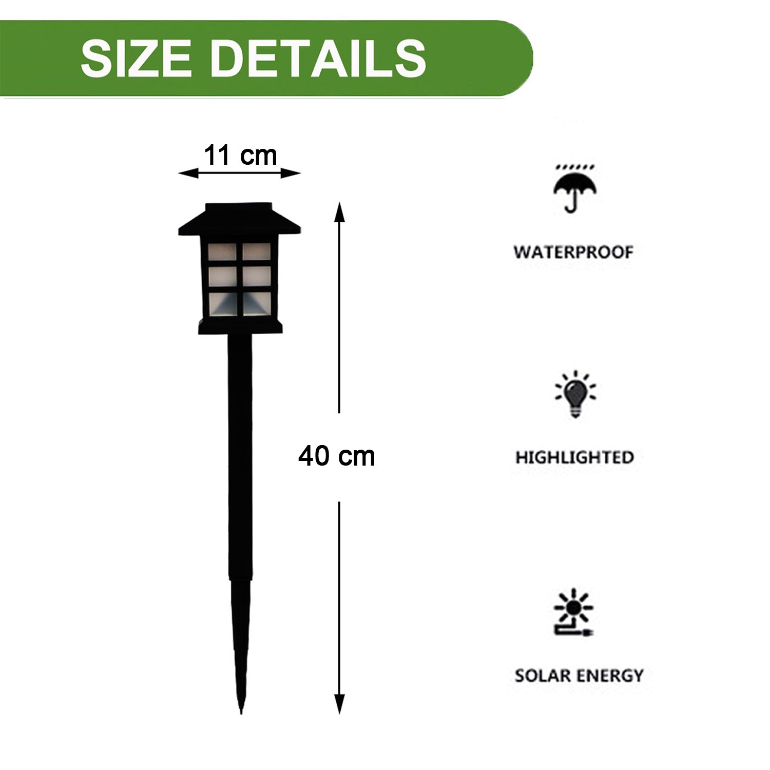 6625 Solar Garden Lights LED Outdoor Stake Spotlight Fixture for Garden Light (Pack of 2pc ) DeoDap