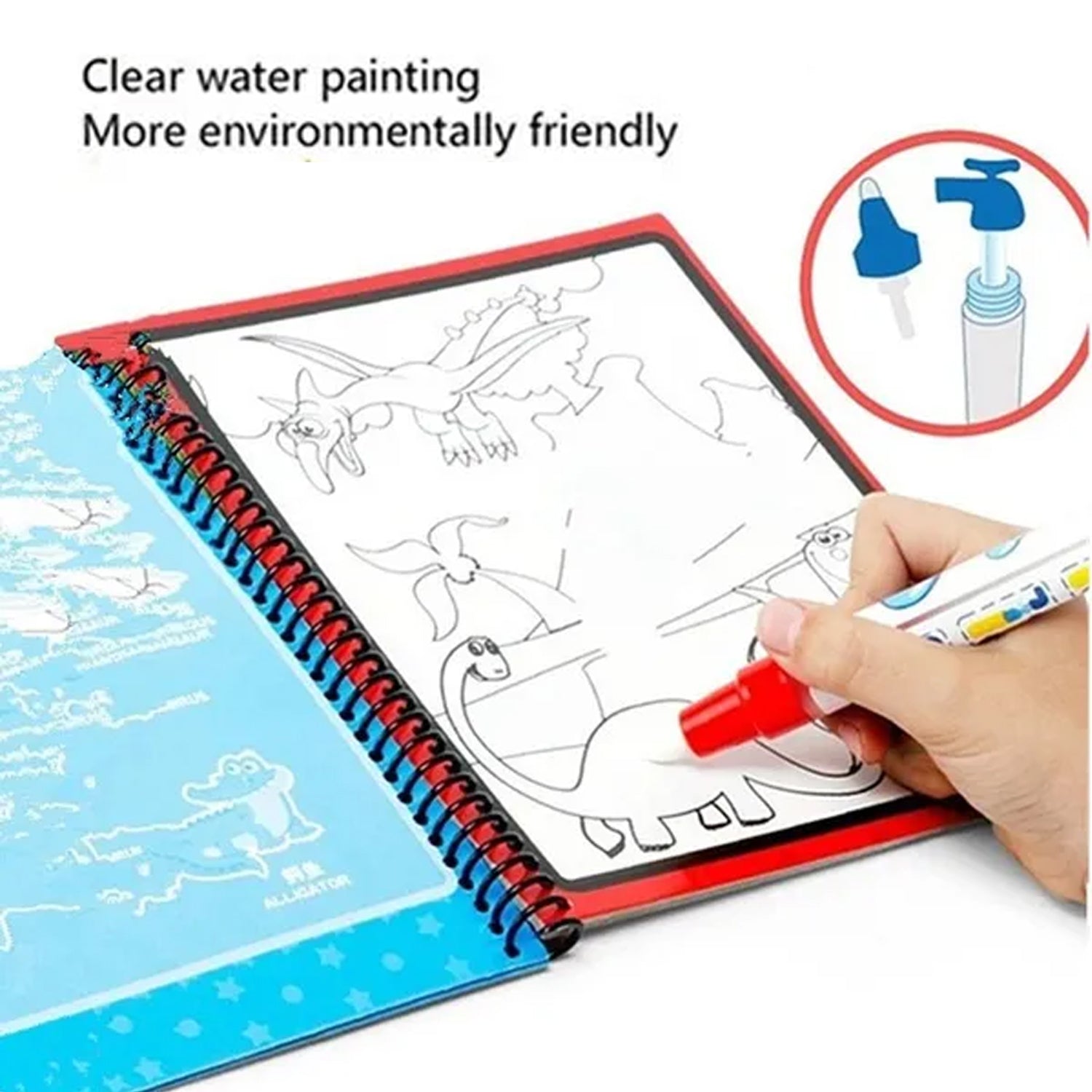 8091 Magic Water Quick Dry Book Water Coloring Book Doodle with Magic Pen Painting Board DeoDap