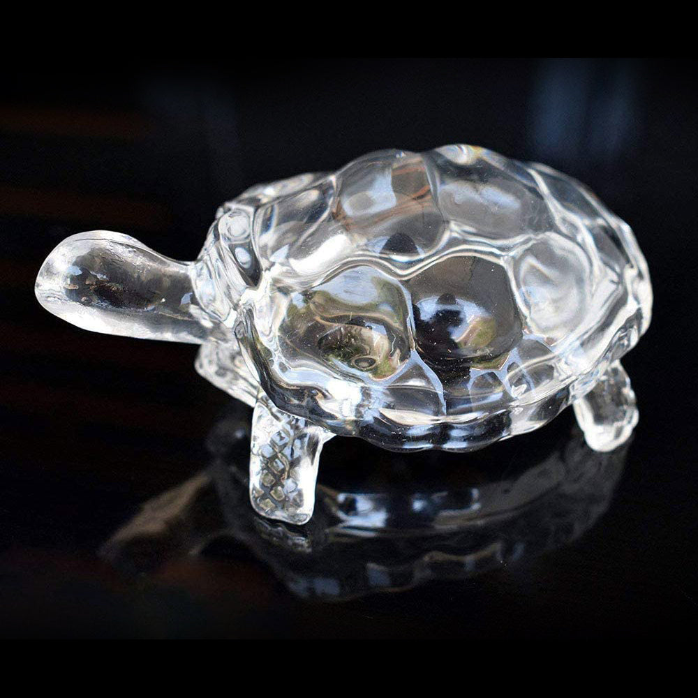 1194 Crystal Glass Turtle-Tortoise for Feng Shui and Vastu DeoDap