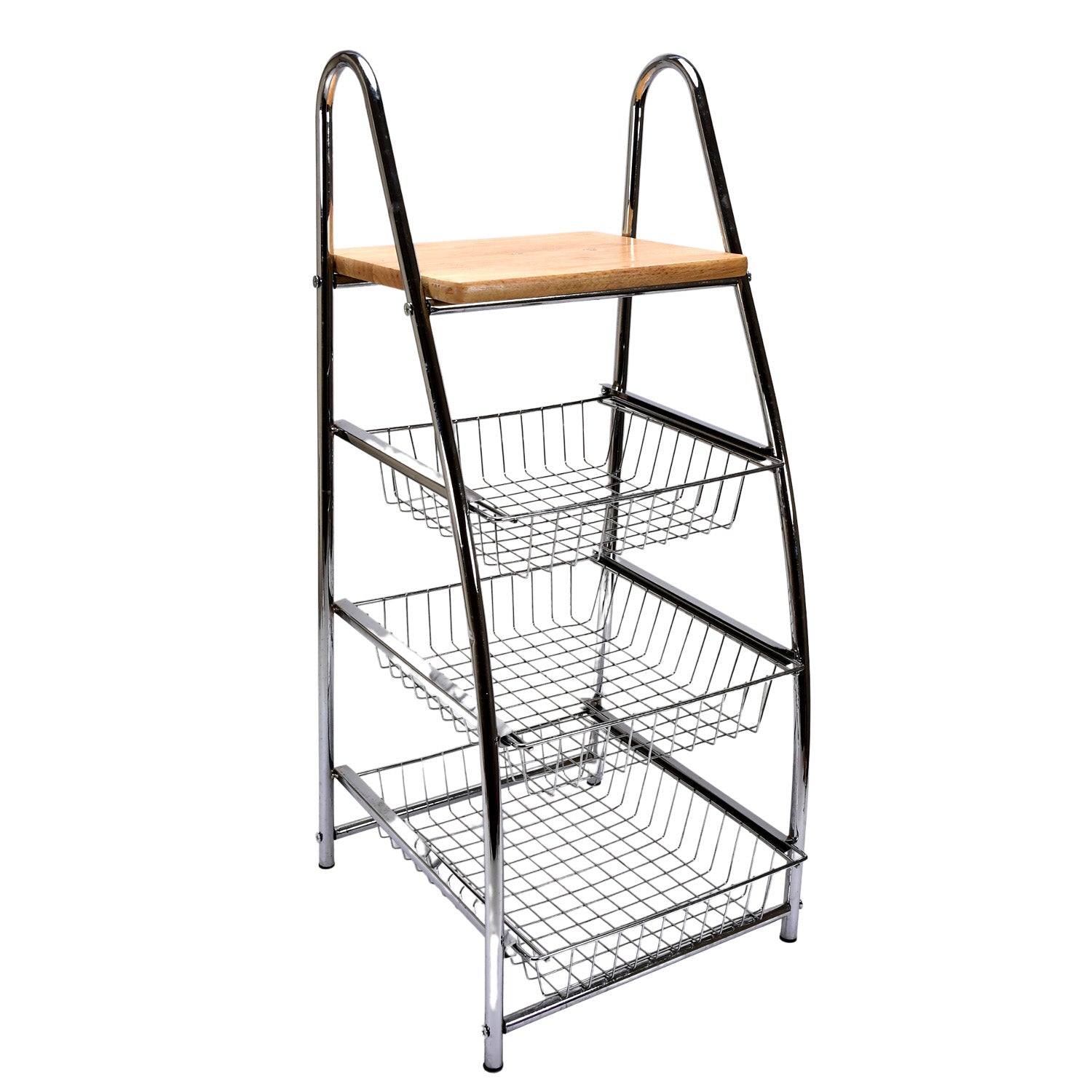 7669 Tkolley Steal High Quality Rack 3 Tier For Kitchen Use DeoDap