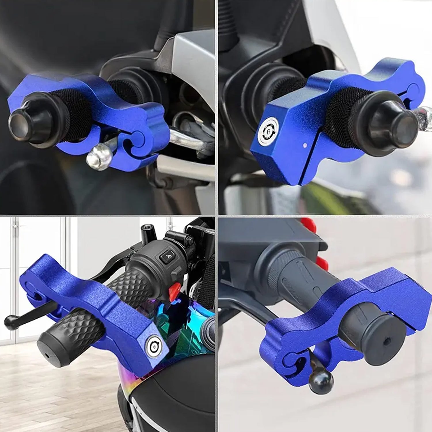 7523 Motorcycle Grip Lock Universal Motorcycle Handlebar Throttle Grip Security Lock DeoDap