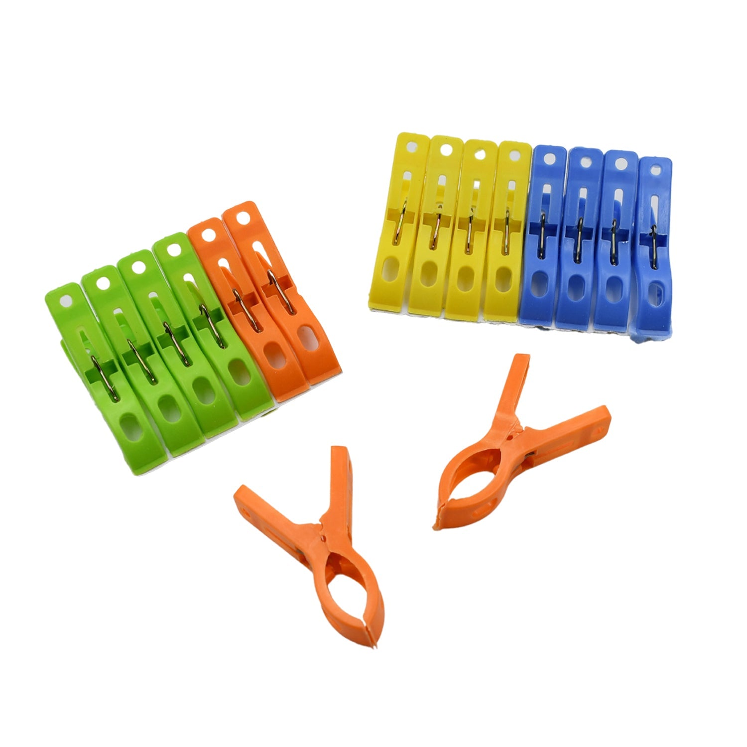 7893A  MULTIFUNCTION PLASTIC HEAVY QUALITY CLOTH HANGING CLIPS, PLASTIC LAUNDRY CLOTHES PINS SET OF 16PC