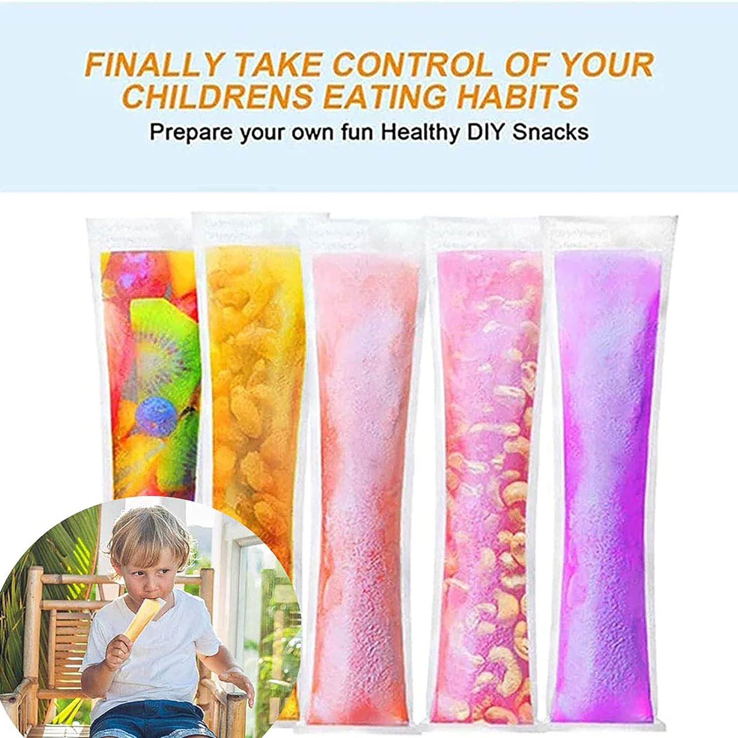 5512 Homemade Popsicle Maker Manual Ice Cream Machine With Approx 20 Pcs Packing Bag Popsicle Mold Convenient Maker Manual Ice Cream Machine For Kids Adults DIY, Reusable