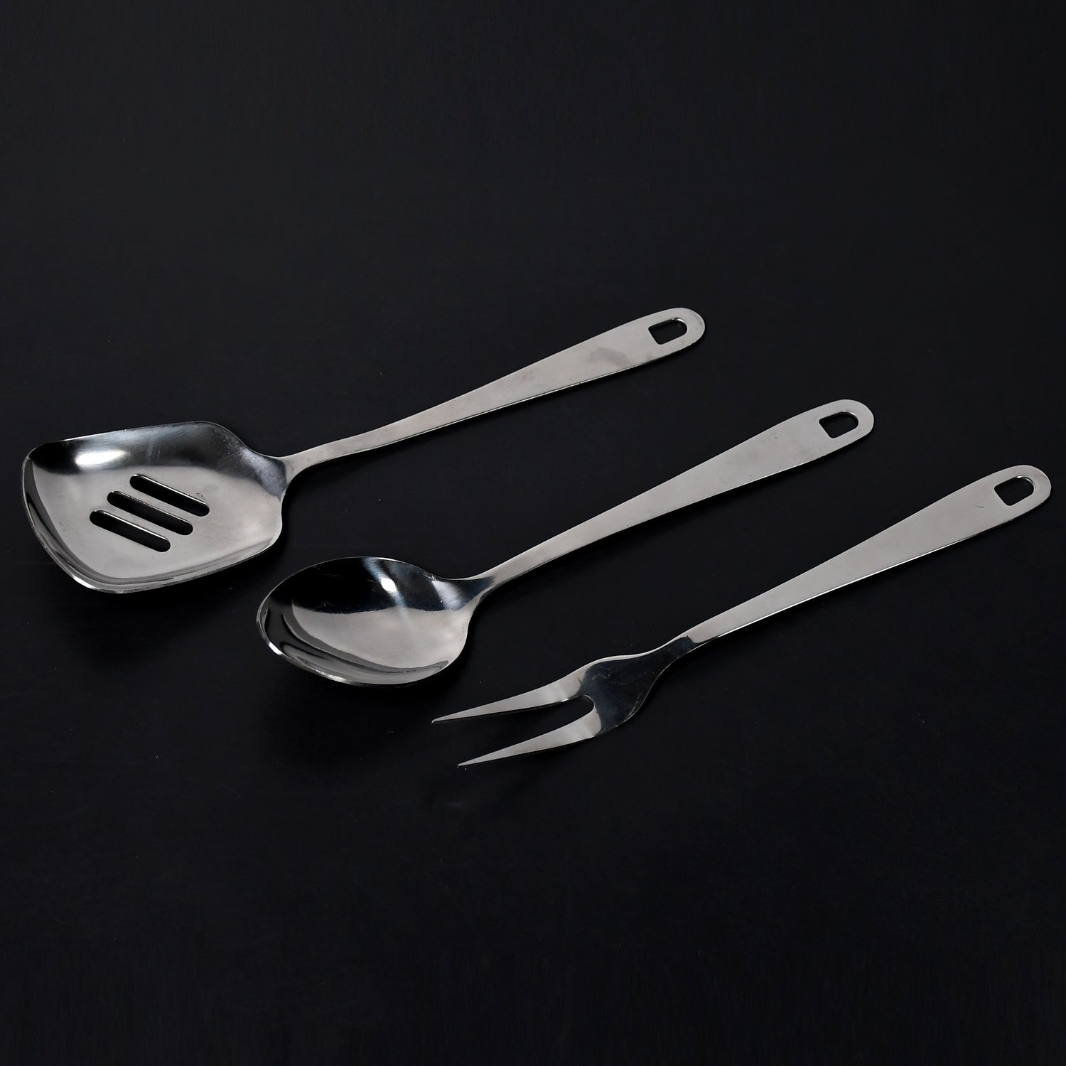 2491 Serving Spoon Set Cooking Spoon Set High Quality Premium Spoon Set  ( 3pc Set ) DeoDap