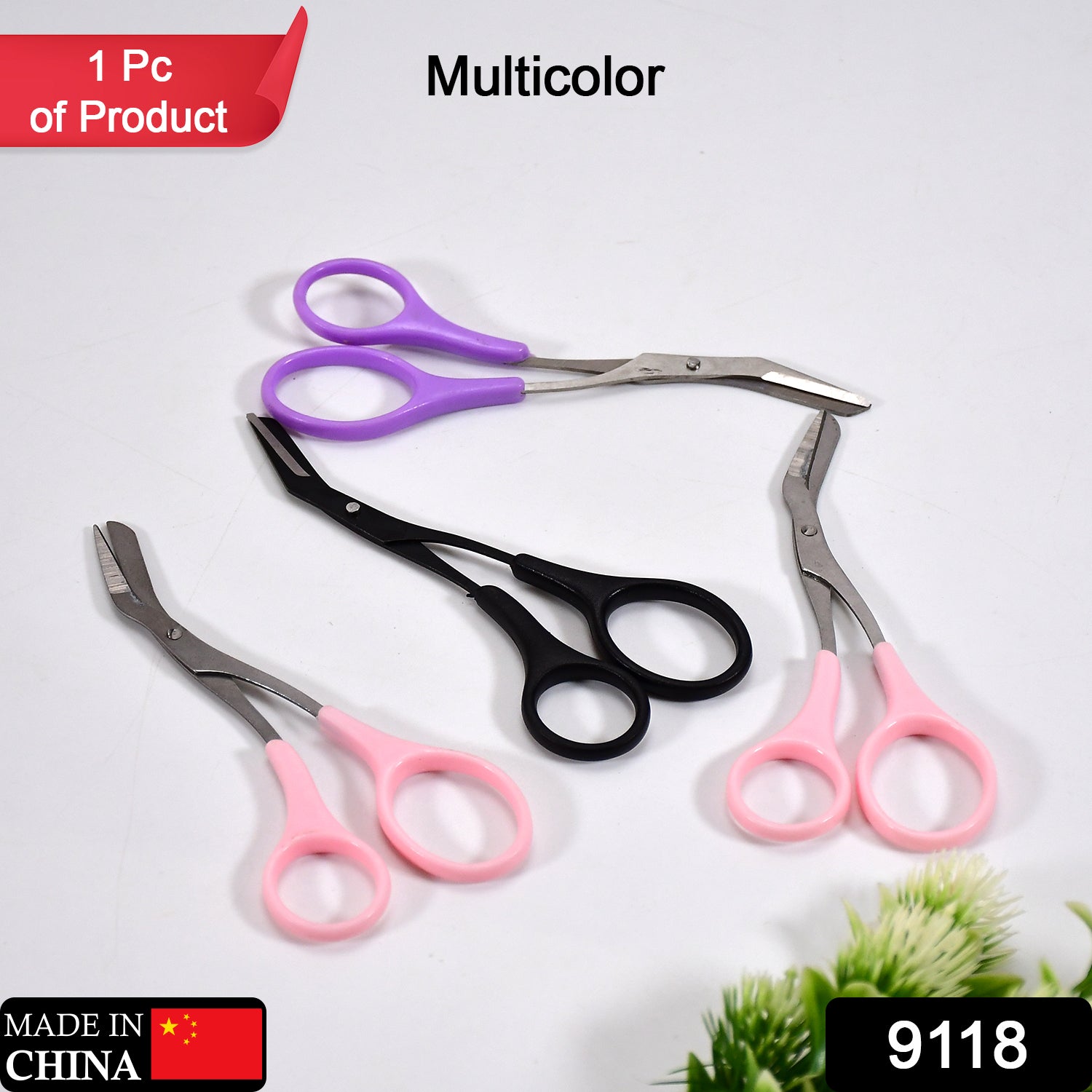 9118 Stainless Steel Eyebrow Grooming Shear Scissors, Hair Removal Shaper Shaping Tool Makeup Beauty Accessories for Men and Women DeoDap