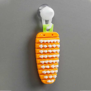 2909 Vegetable Scrubbing Brush, Vegetable Scrubber Non‑Toxic Fruit Brush Carrot Shape Vegetable Brush for Potato for Vegetable DeoDap