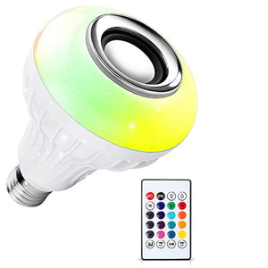 1363 Wireless Bluetooth Sensor 12W Music Multicolor LED Bulb with Remote Controller DeoDap