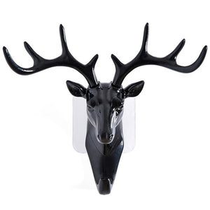 1743 Deer Head Self Adhesive Wall Door Hook Hanger DeoDap