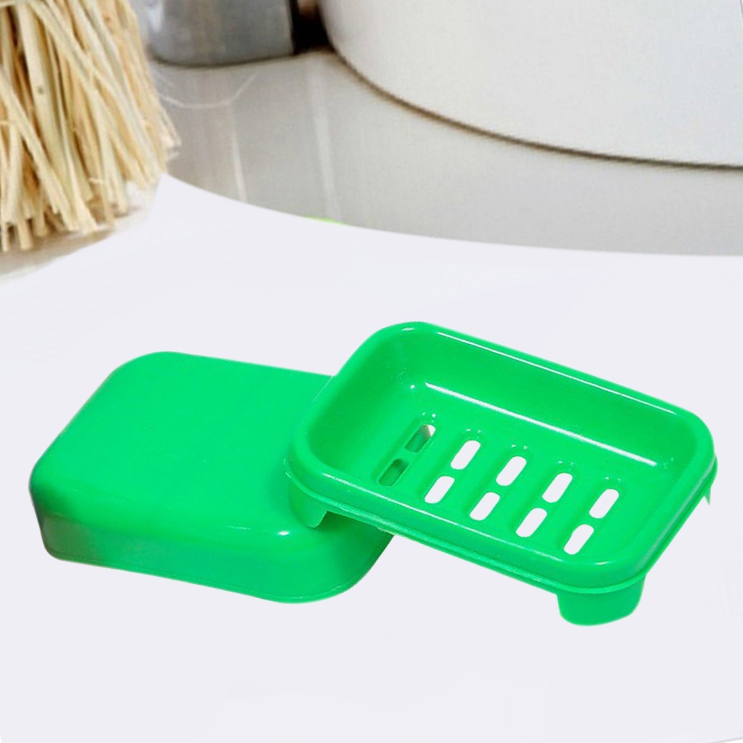 1128 Covered Soap keeping Plastic Case for Bathroom use DeoDap