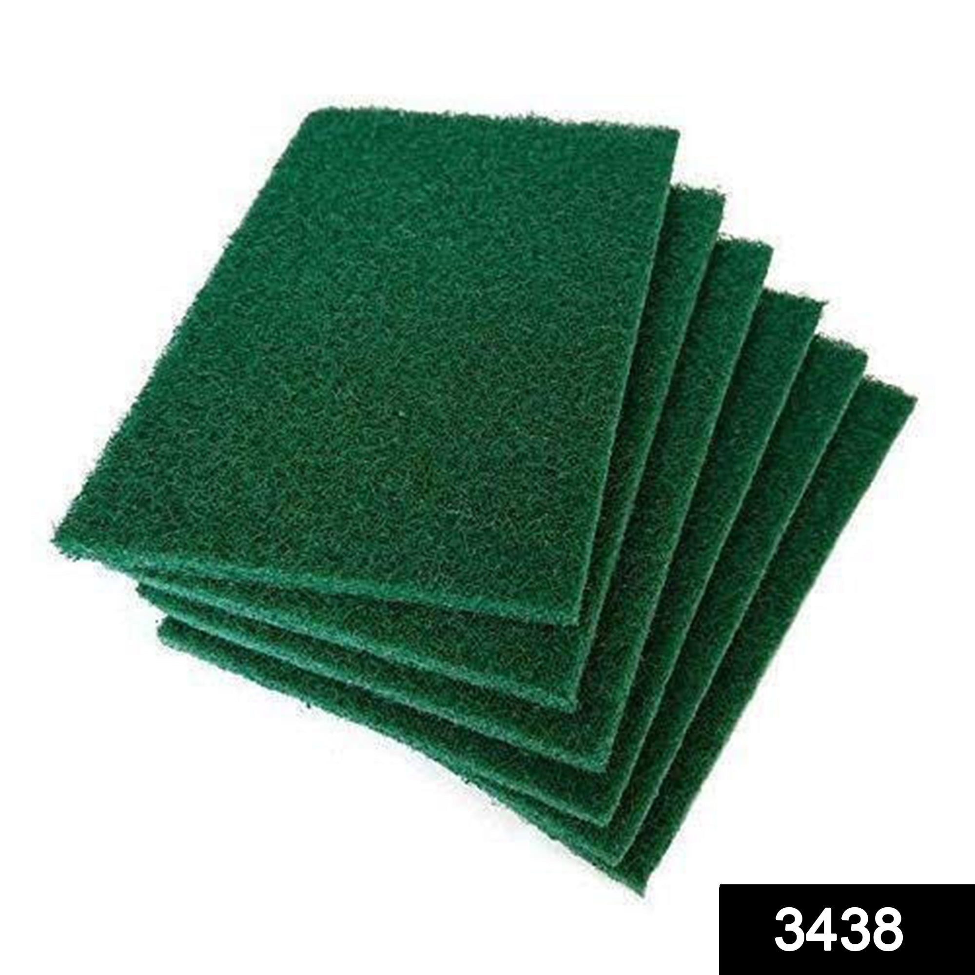 3438 Scrub Sponge Cleaning Pads Aqua Green (Pack Of 6) DeoDap