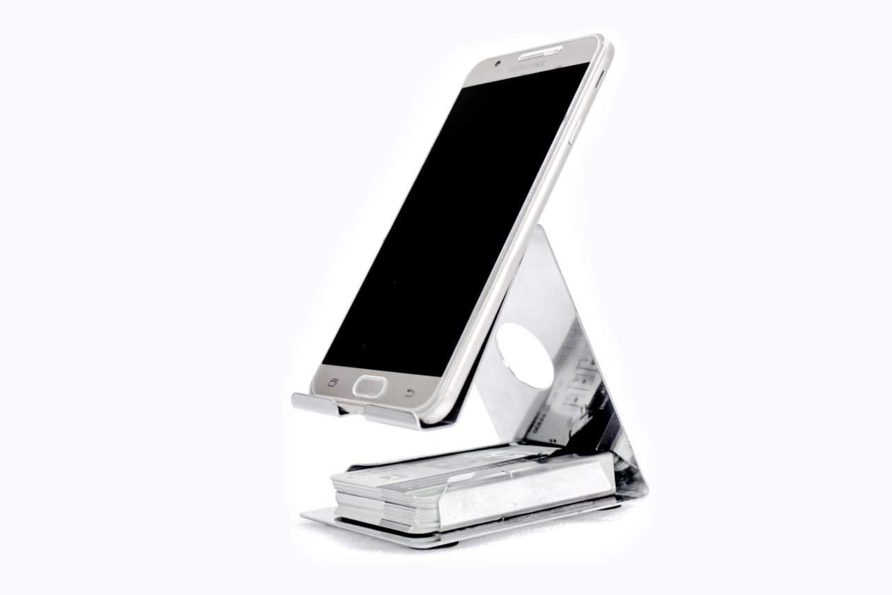 622 Mobile Phone Metal Stand (Silver) DeoDap