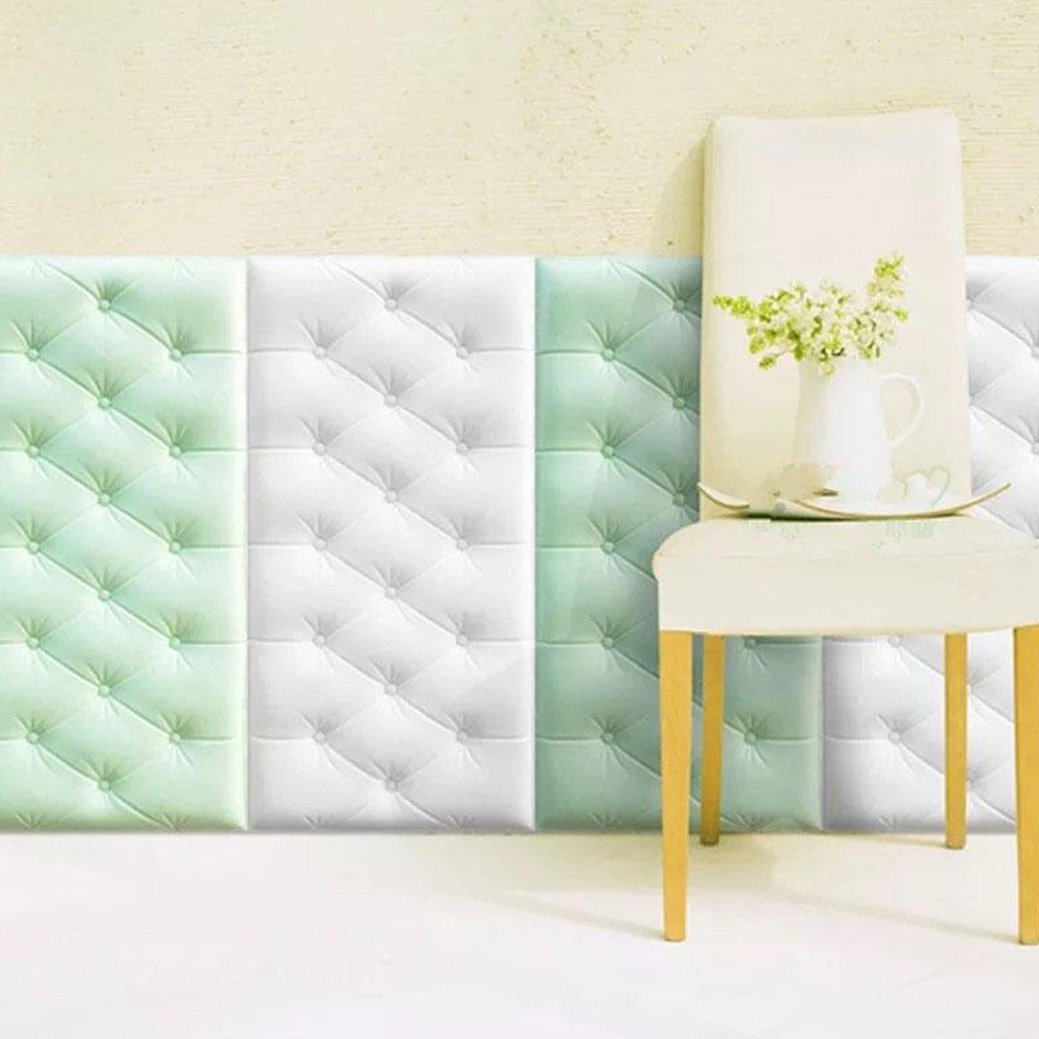 9038 Green 3D Adhesive wallpaper for  living Room. Room Wall Paper Home Decor Self Adhesive Wallpaper DeoDap