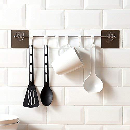 1354 Plastic Sticker Self Adhesive Multipurpose Hanger Hooks DeoDap