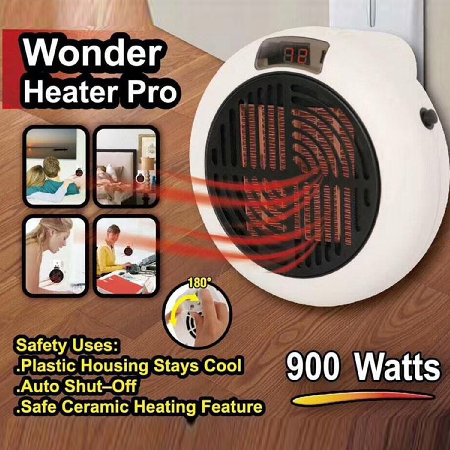 6117 Portable Heater 900W used in rooms, offices and different-different departments DeoDap