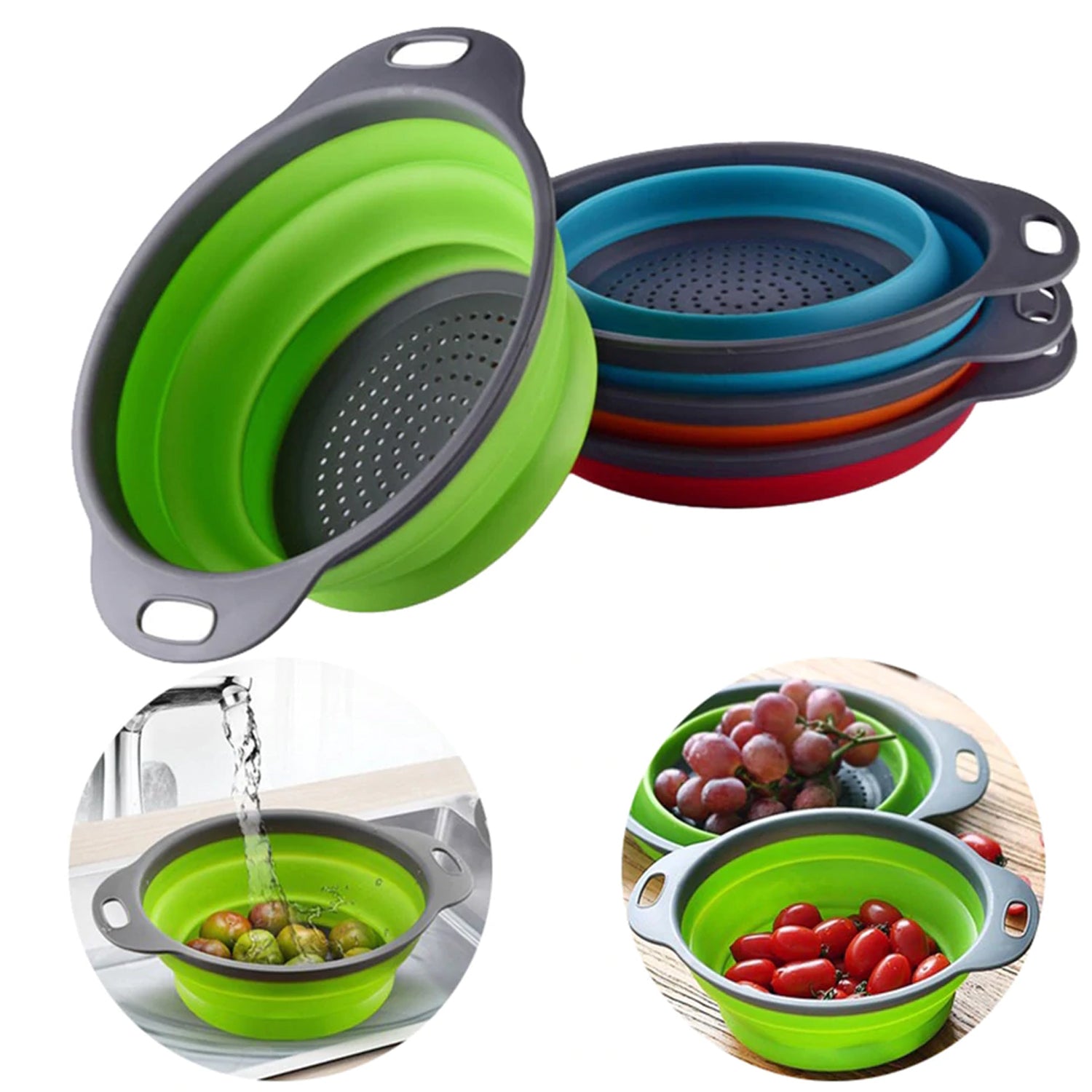 2712 A Round Small Silicone Strainer widely used in all kinds of household kitchen purposes while using at the time of washing utensils for wash basins and sinks etc. DeoDap