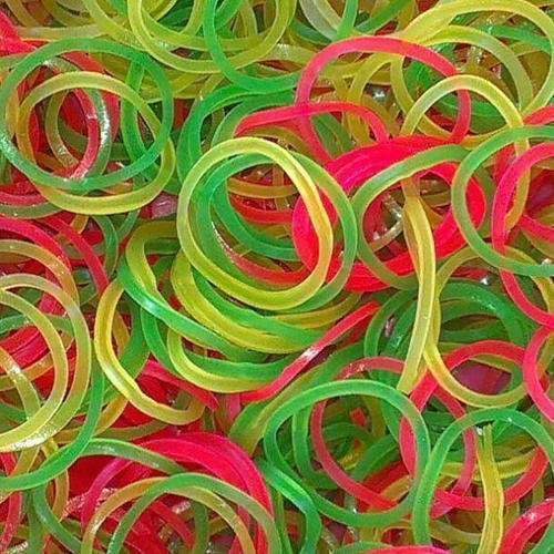 RUBBER BAND FOR OFFICE/HOME AND KITCHEN ACCESSORIES ITEM PRODUCTS, ELASTIC RUBBER BANDS, FLEXIBLE REUSABLE NYLON ELASTIC UNBREAKABLE, FOR STATIONERY, SCHOOL MULTICOLOR