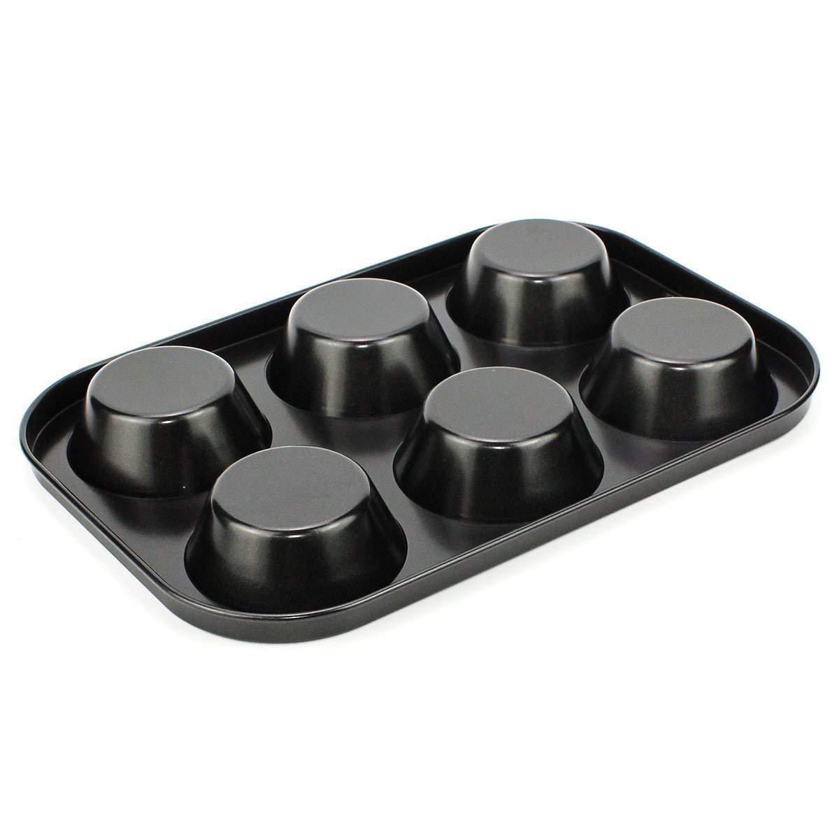 2210 Non-Stick Reusable Cupcake Baking Slot Tray for 6 Muffin Cup DeoDap