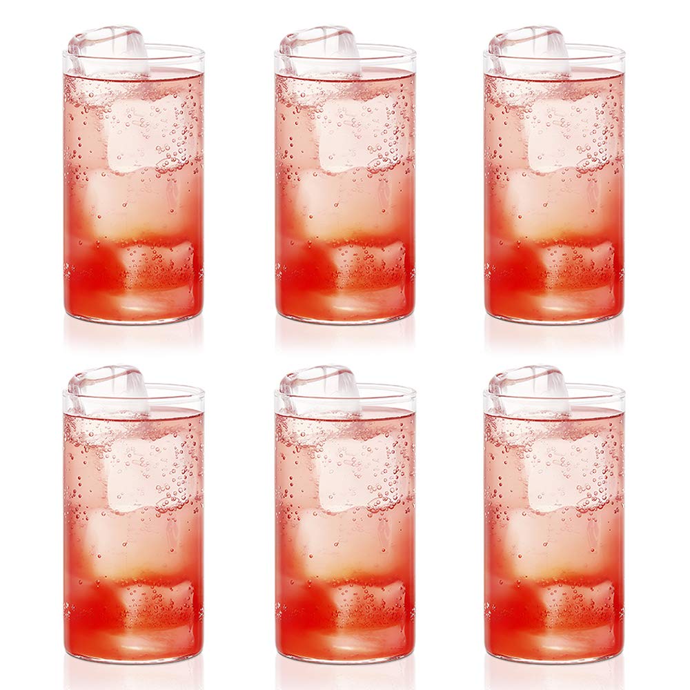 2343 Heavy unbreakable Stylish Plastic Clear look fully Transparent Glasses Set 330ml (6pcs) DeoDap