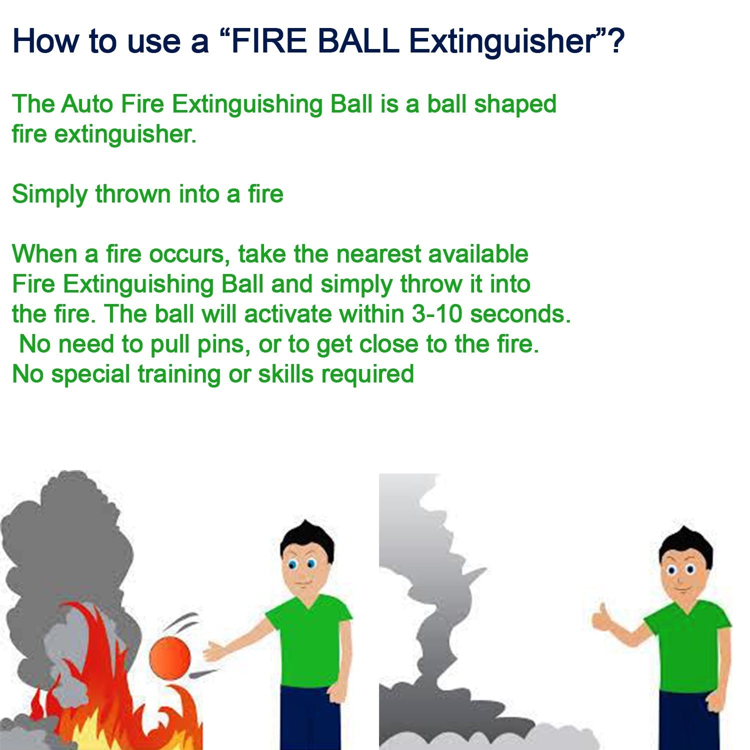 4971 GFO (Green Fire Ball) Automatic Fire Safety Ball for Office School Warehouse Home | FIRE Extinguisher Ball. DeoDap