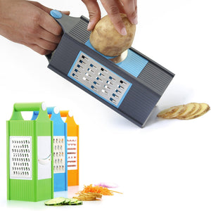 2650 4 In 1 Plastic Vegetable And Fruit Grater And Slicer For Kitchen DeoDap