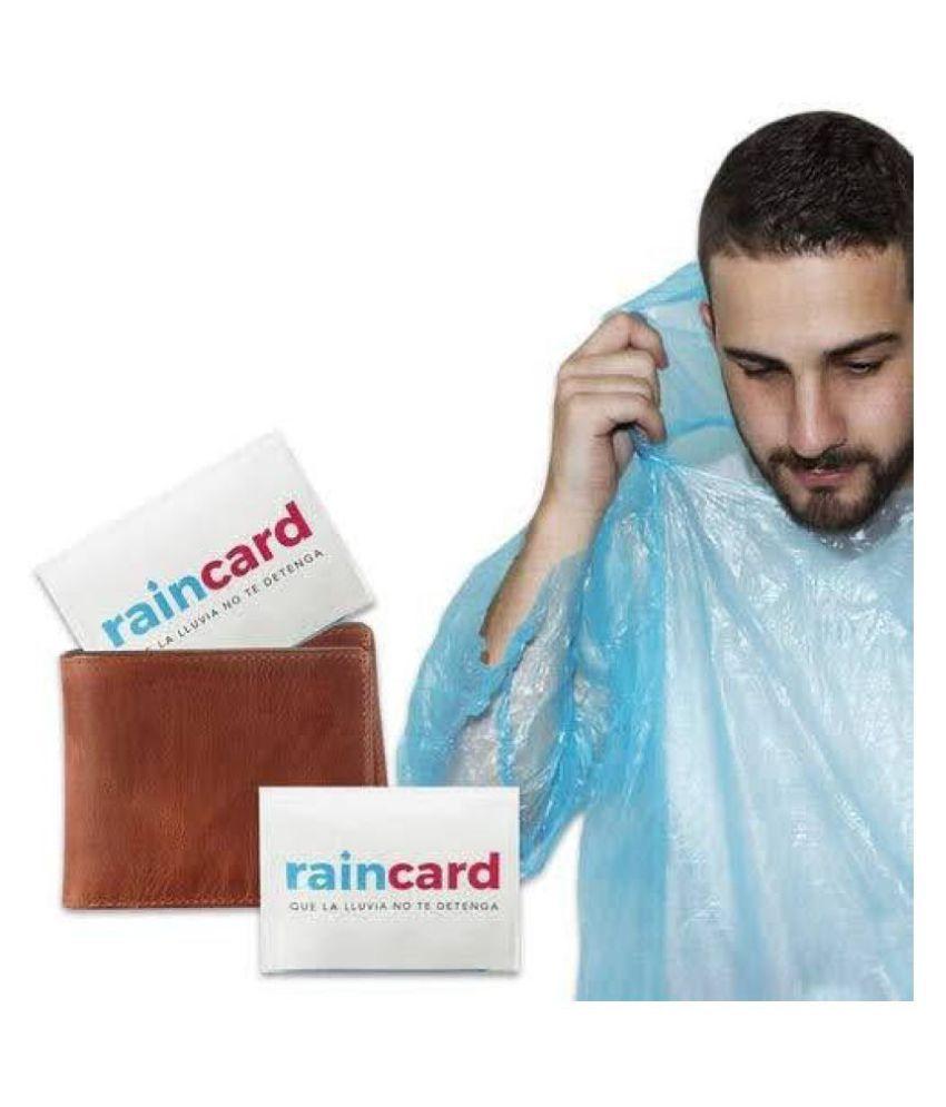 1425 Waterproof Rain Poncho with Drawstring Hood Pocket DeoDap