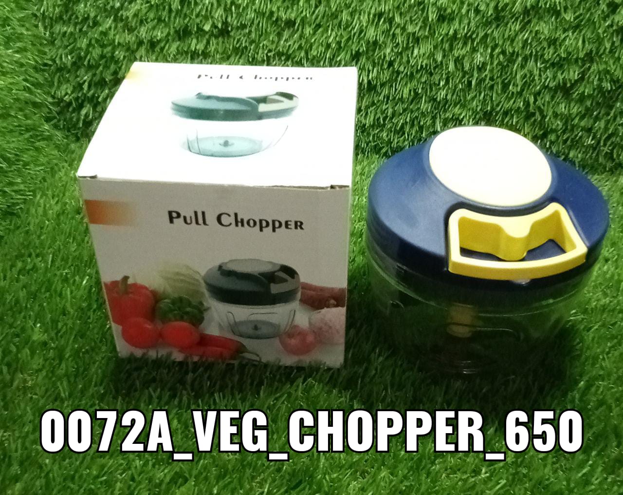 0072A Chopper with 4 Blades for Effortlessly Chopping Vegetables and Fruits for Your Kitchen (650ml) DeoDap