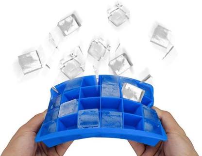 1144  Silicone Ice Cube Trays 24 Cavity Per Ice Tray [Multicolour] DeoDap